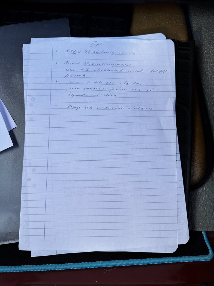 Dokumentation för 1974 SAAB 99 