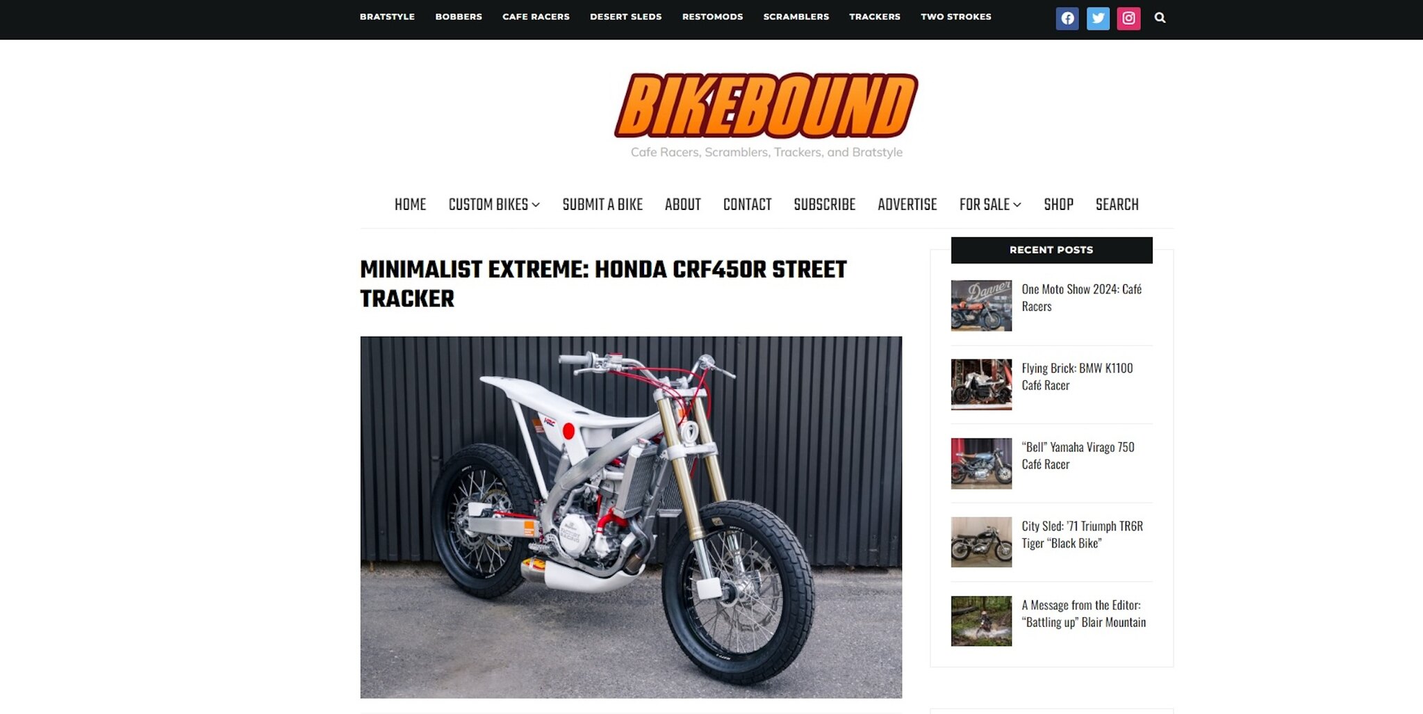 Dokumentation, 2006 Marcus Moto Design CRF Tracker