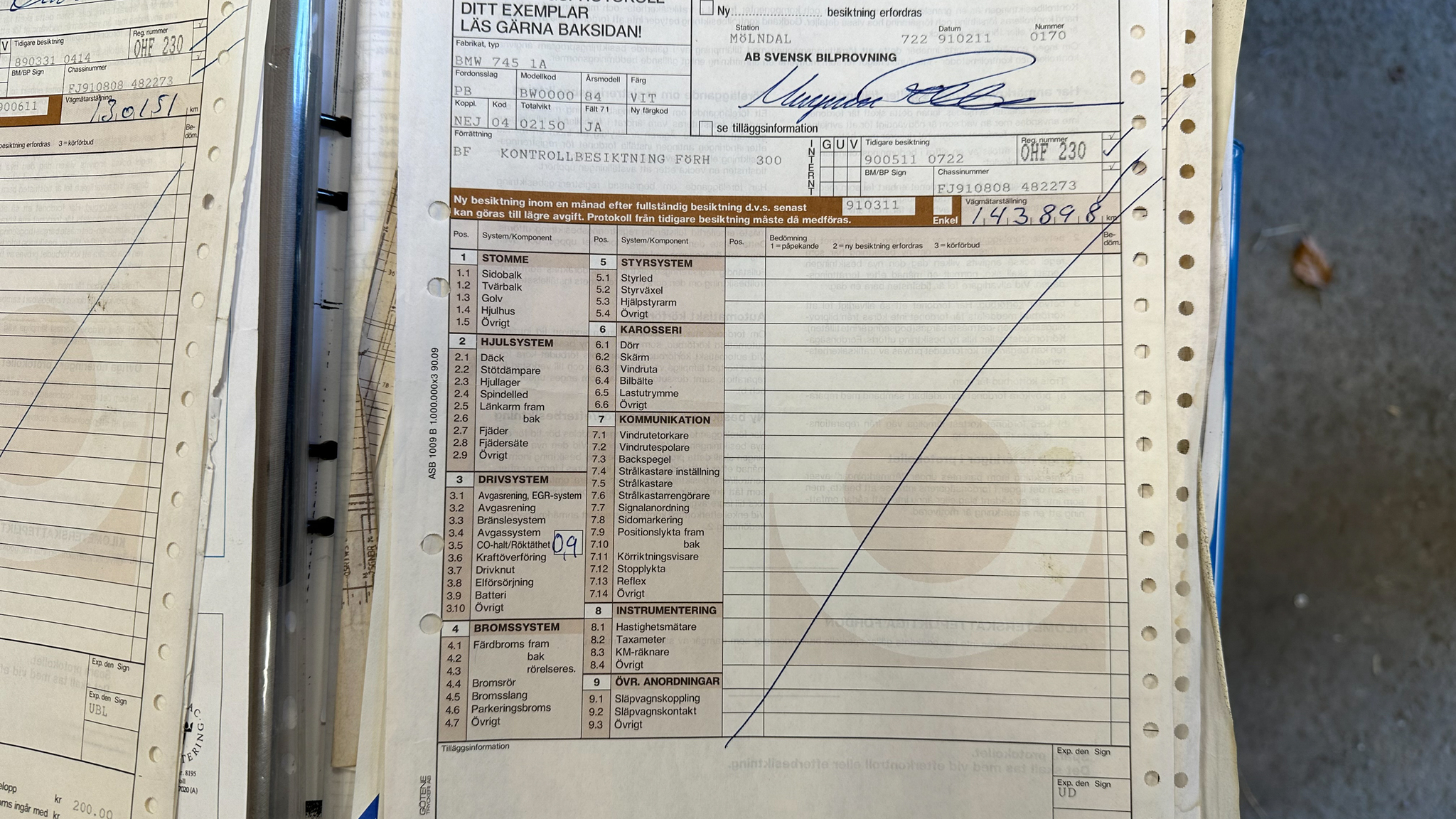 Dokumentation för 1984 BMW 745i Executive Automat