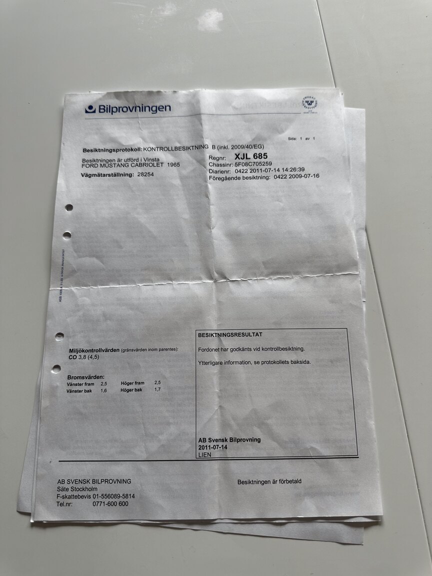 Dokumentation, 1965 Ford Mustang Cabriolet (69)