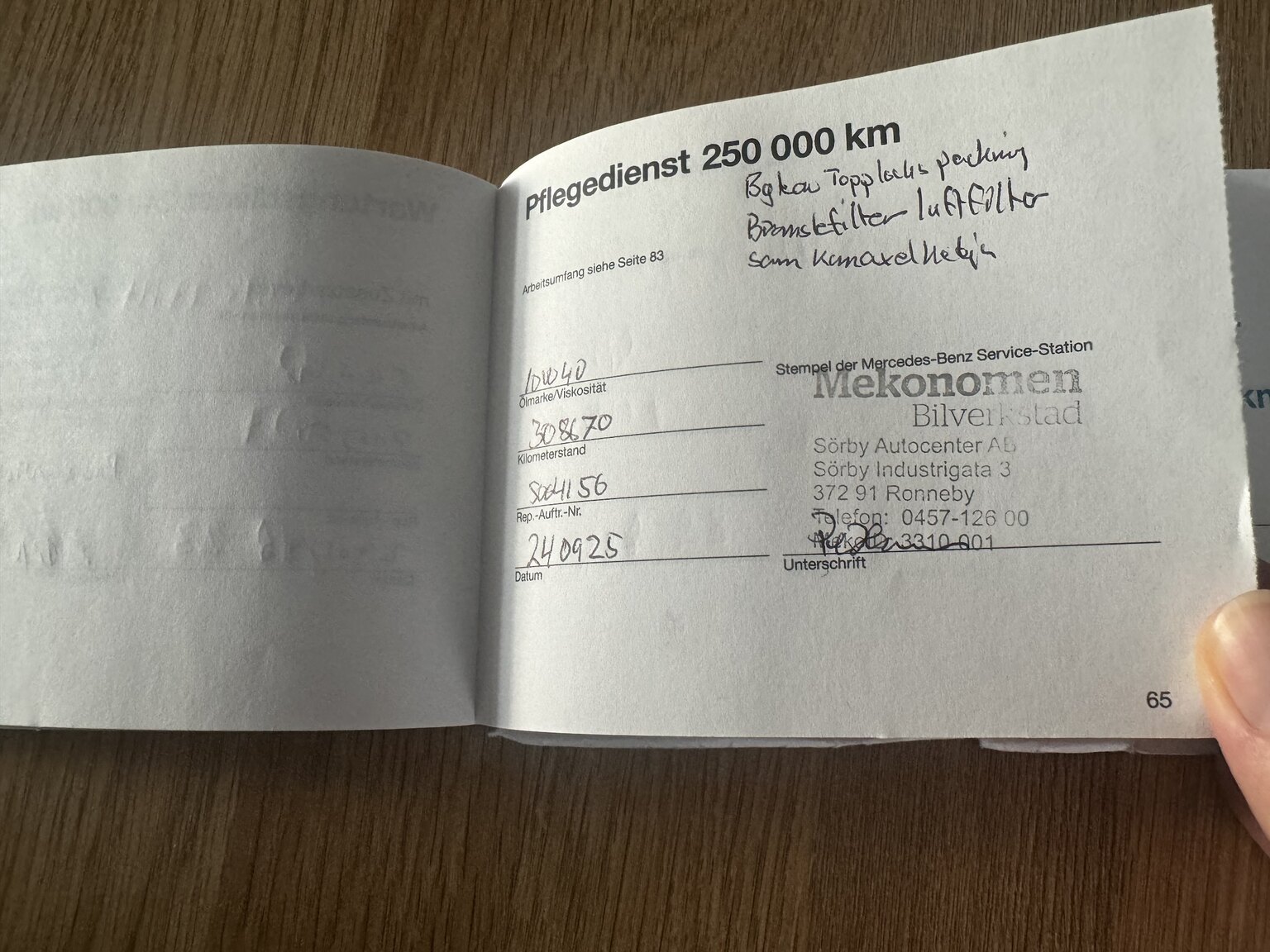 Documentation for 1992 Mercedes-Benz 190 D