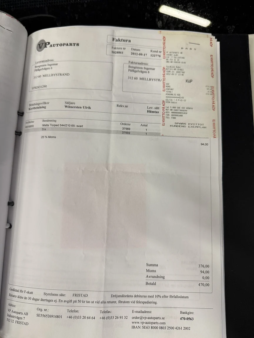 Dokumentation för 1961 Volvo PV544C Sport (31)