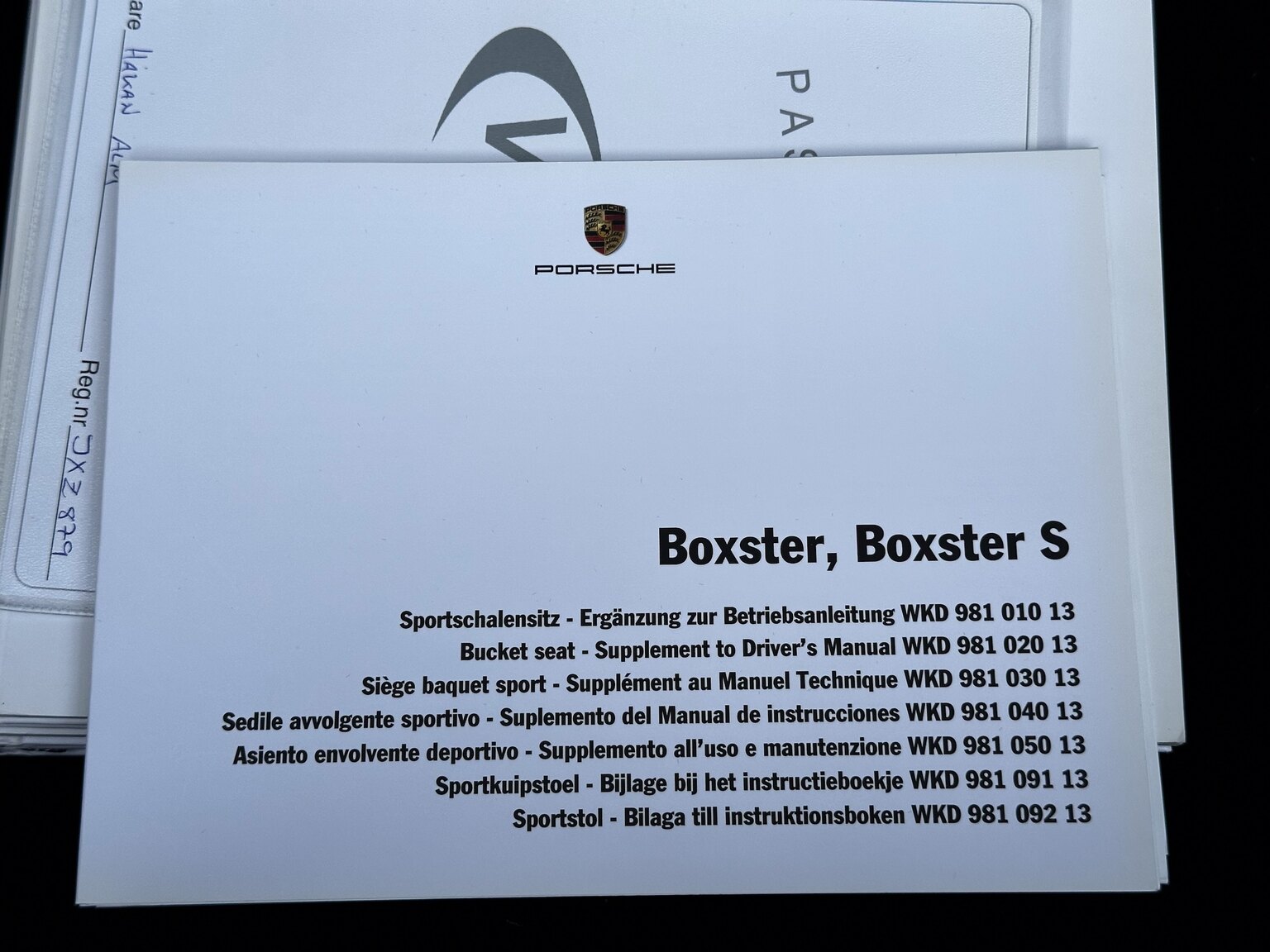 Documentation for 2013 Porsche Boxster S (10)