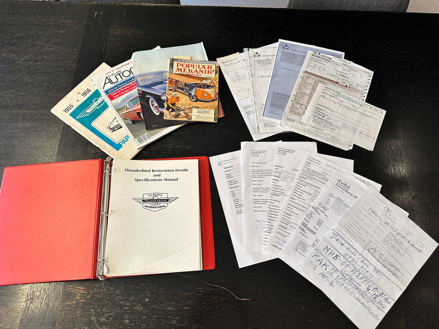 Documentation for 1956 Ford Thunderbird