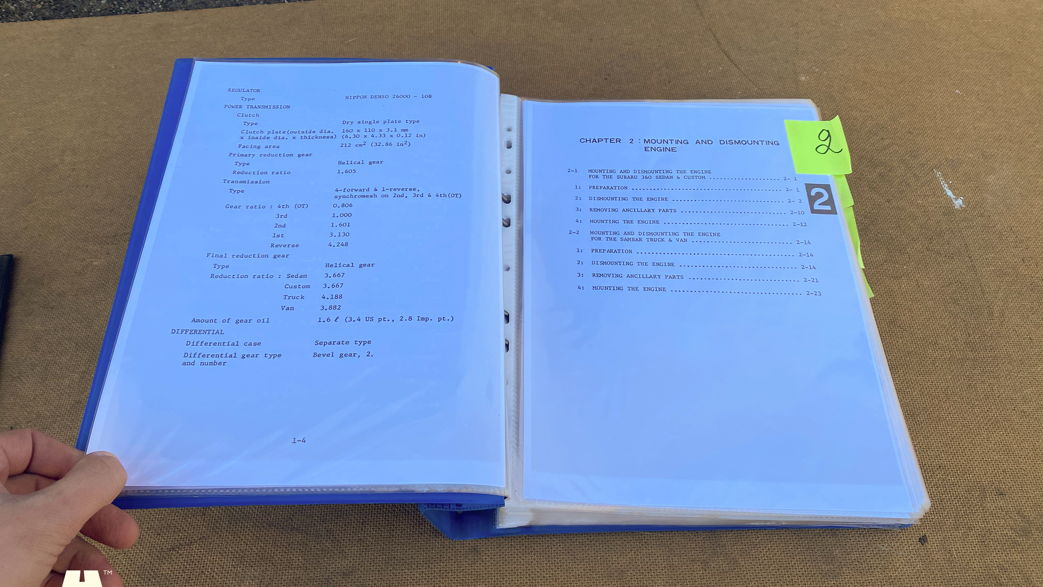 Dokumentation för 1968 Subaru 360 Deluxe (17)