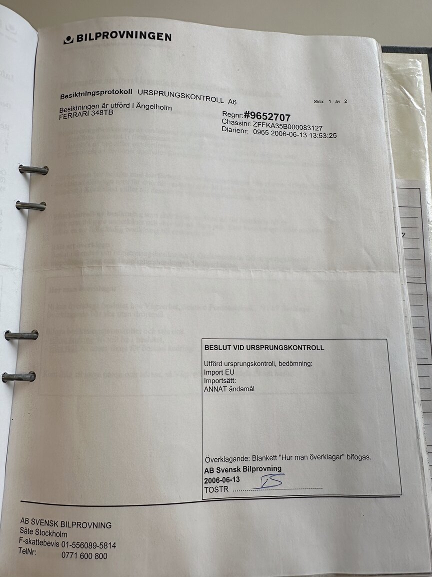 Documentation for 1990 Ferrari 348 (15)