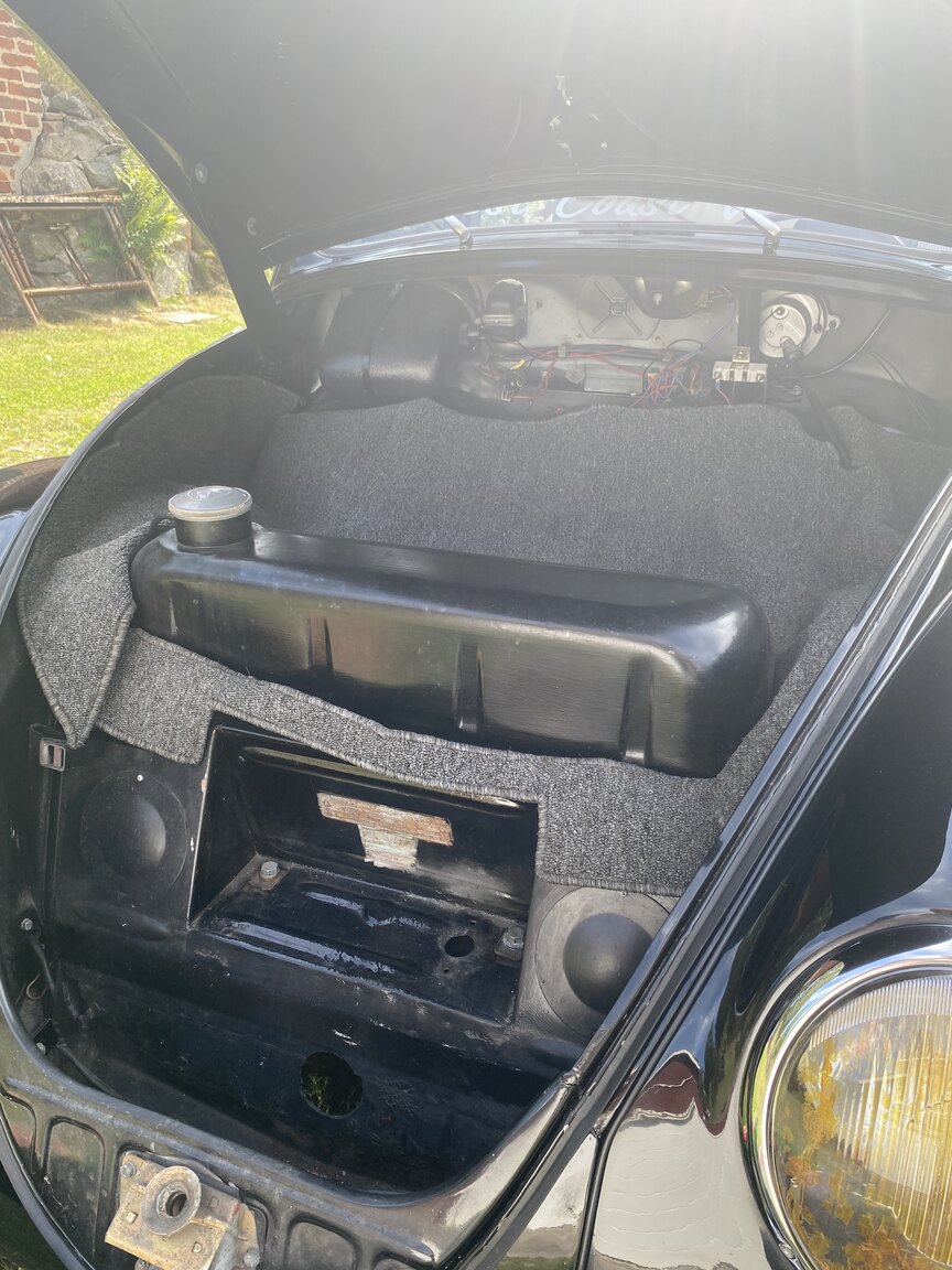 Interiörbild 1956 Volkswagen Beetle 