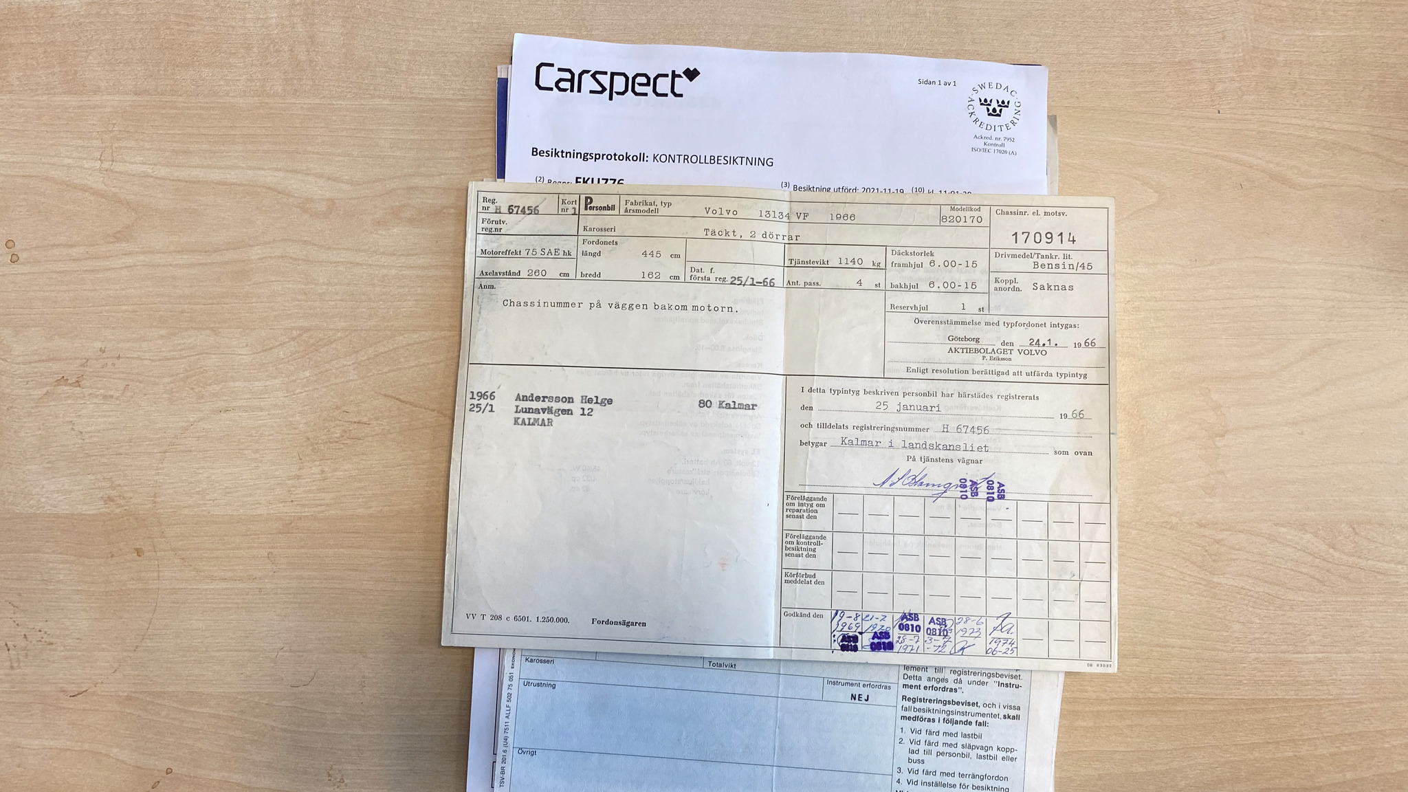 Documentation for 1966 Volvo Amazon (30)