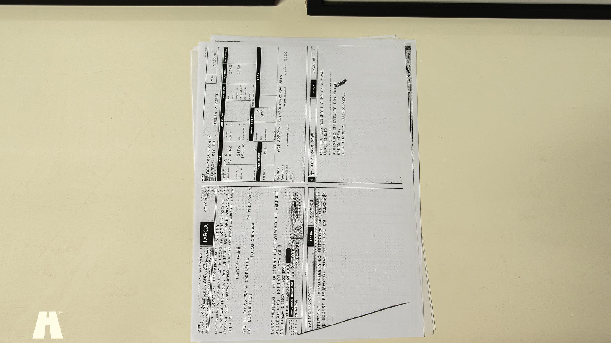 Documentation for 1986 Ferrari 328 GTB
