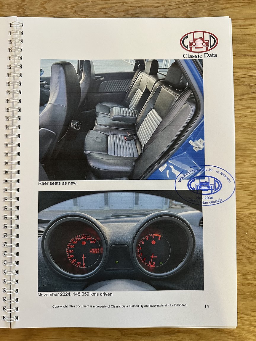 Documentation for 2004 Alfa Romeo 156 GTA