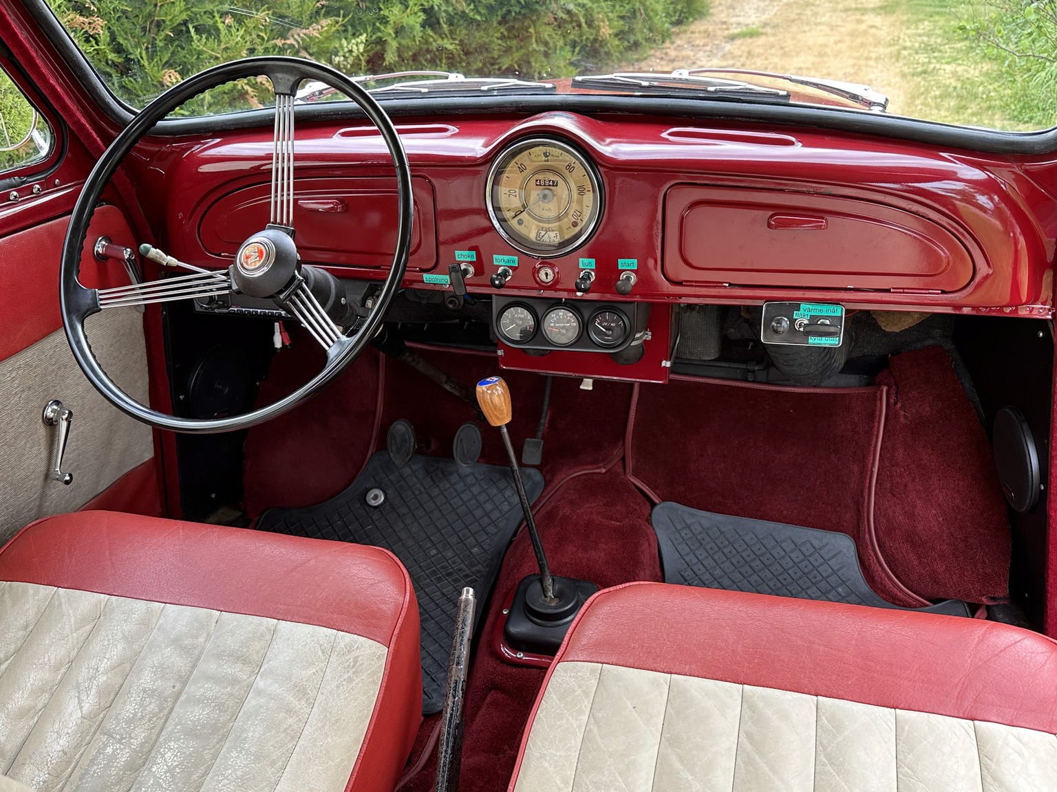 Interiörbild 1958 Morris Minor 1000