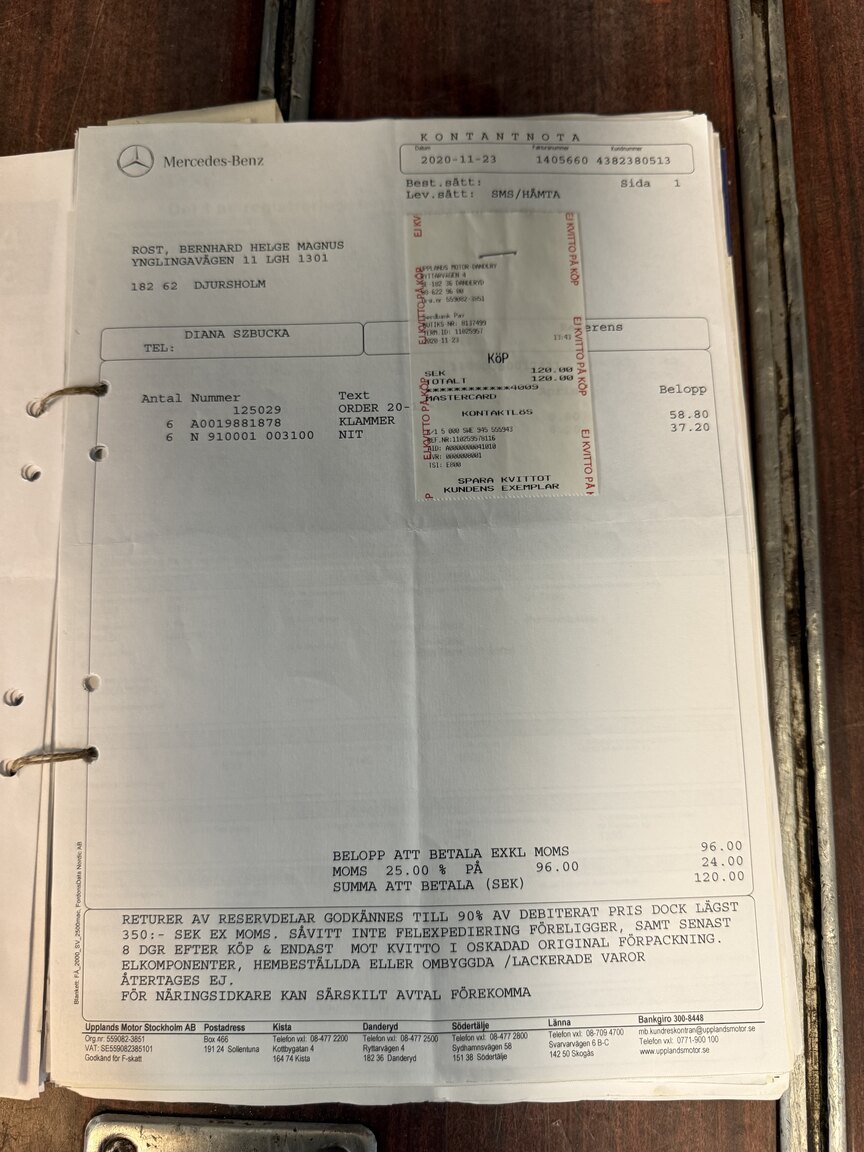 Documentation for 1967 Mercedes-Benz 230 Safari