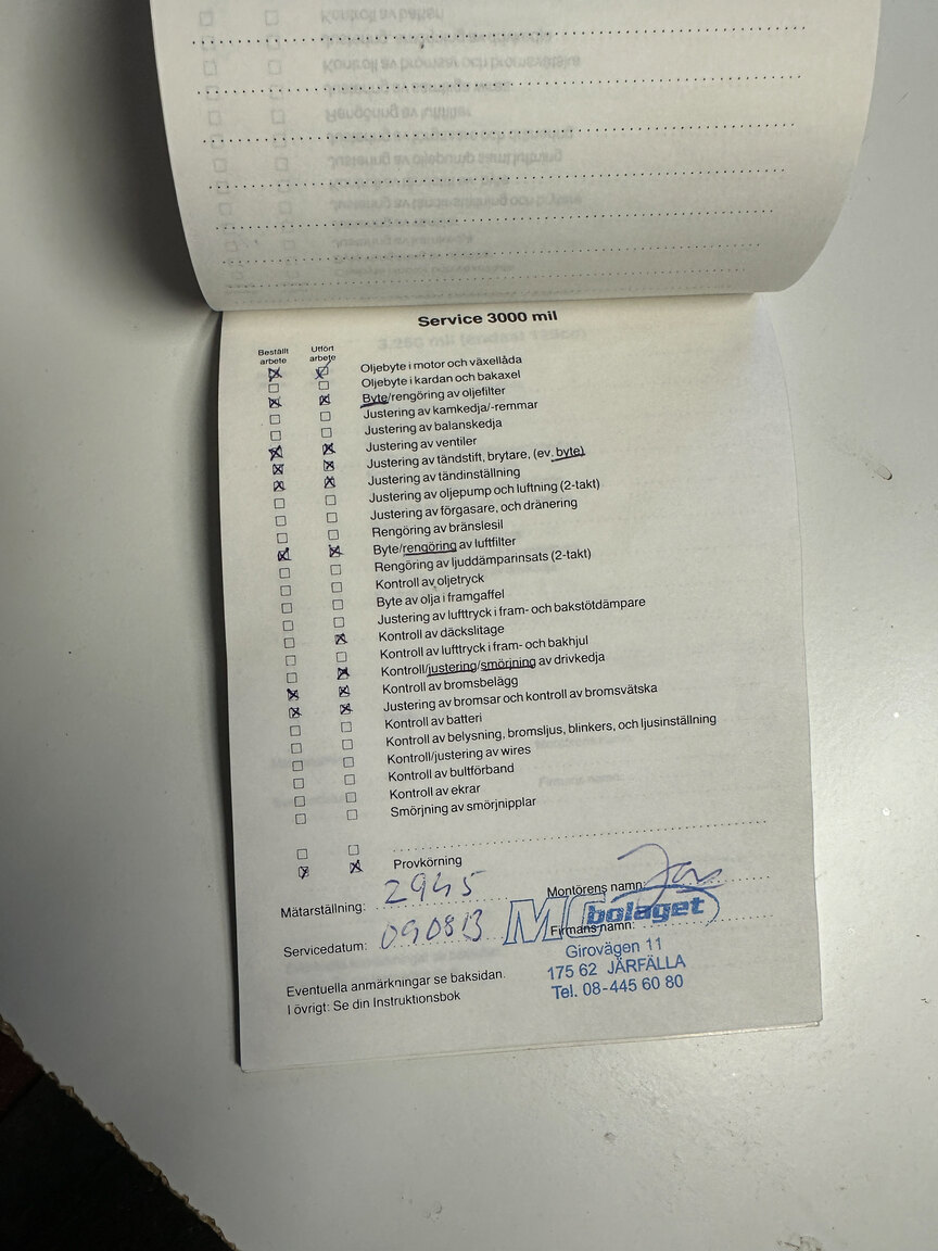 Dokumentation för 1990 Kawasaki ZX900R