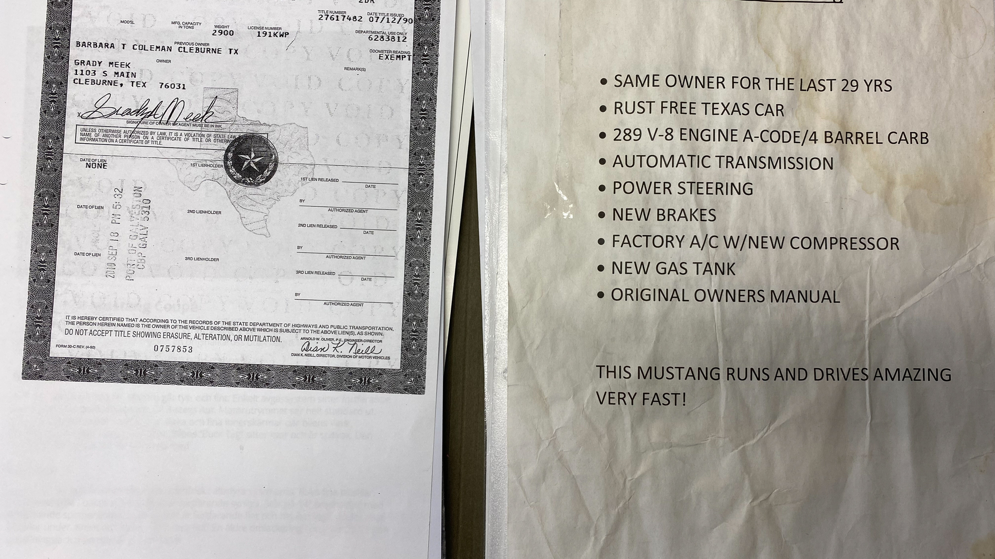 Dokumentation, 1966 Ford Mustang 289 Hardtop (8)