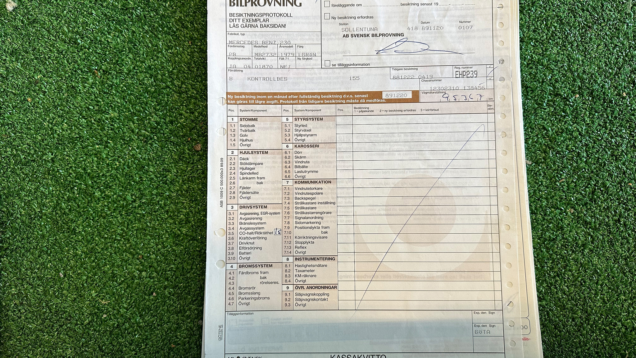 Documentation for 1979 Mercedes Benz 230
