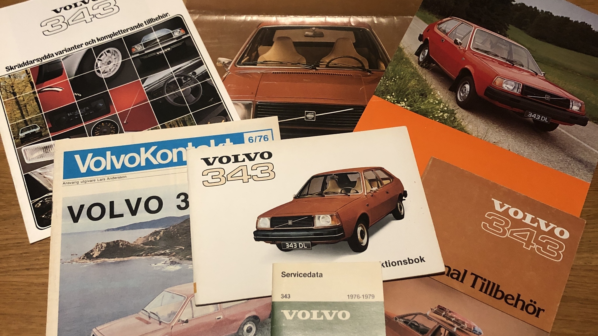 Dokumentation för 1976 Volvo 343 DL Manuell