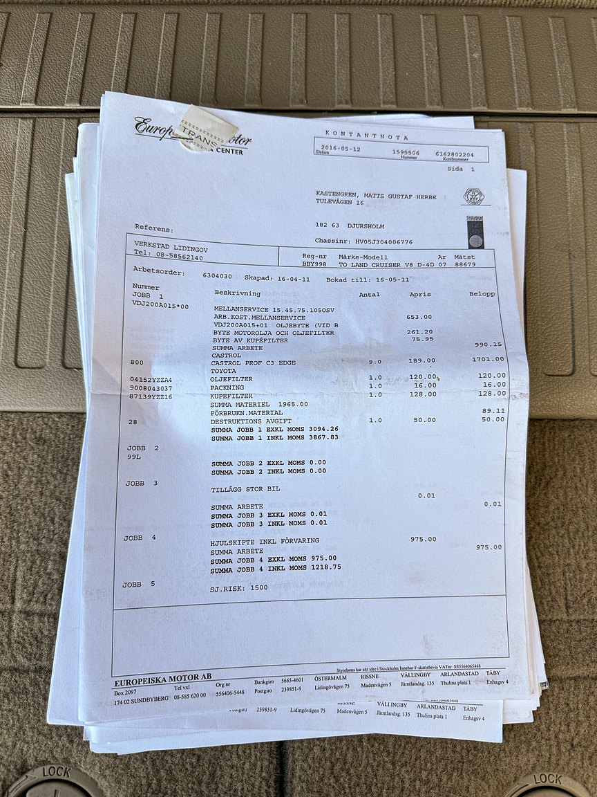 Documentation for 2008 Toyota Land Cruiser 4.5 4WD V8