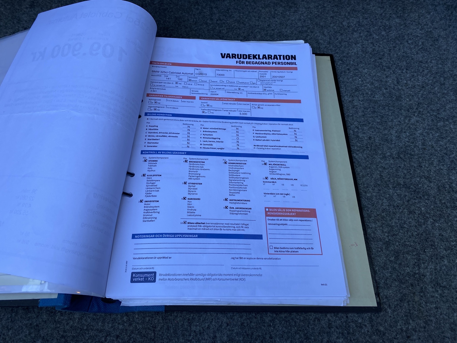 Dokumentation för 2001 BMW E46 325 Cabriolet (24)