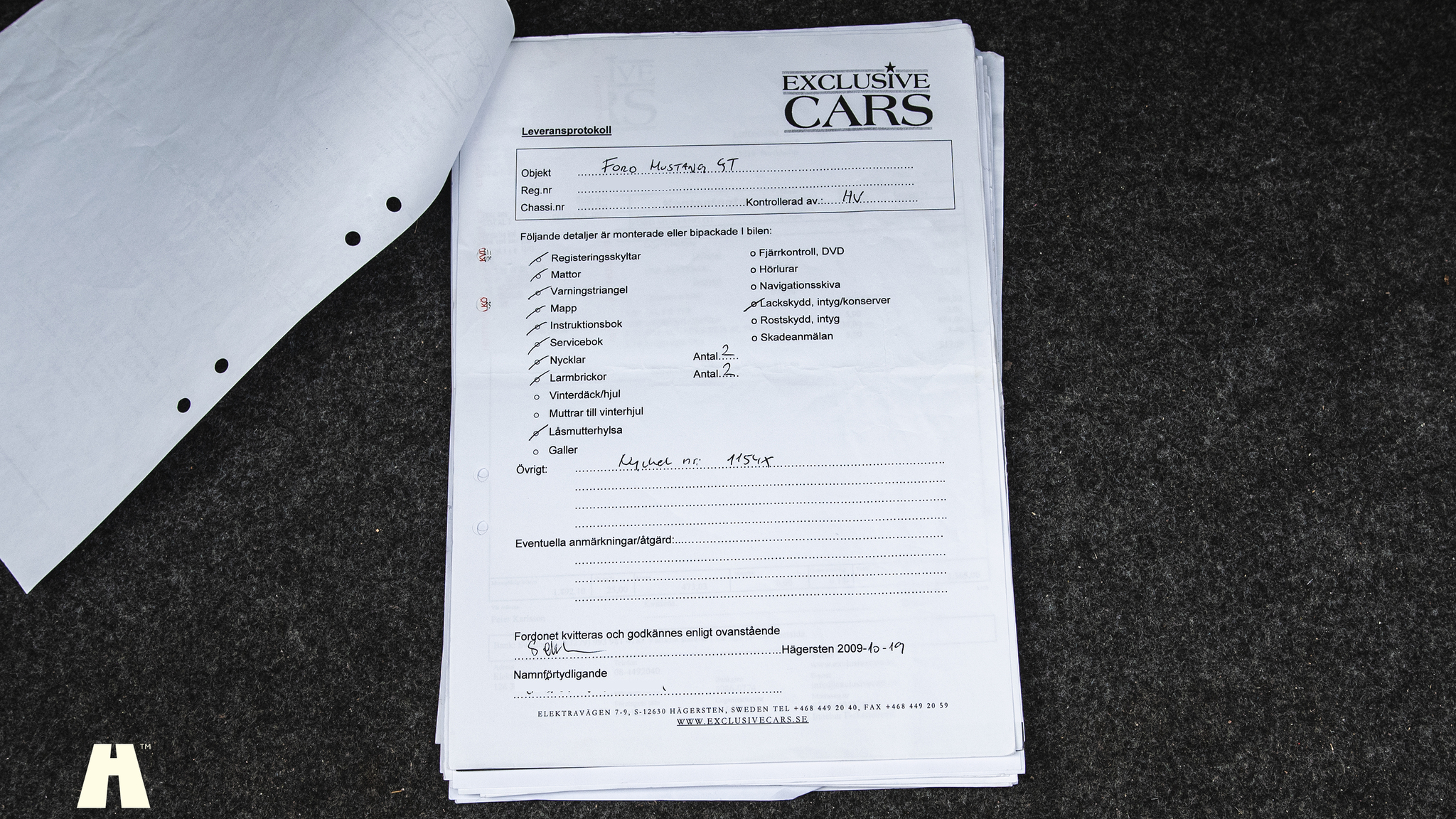 Documentation for 2010 Ford Mustang GT 