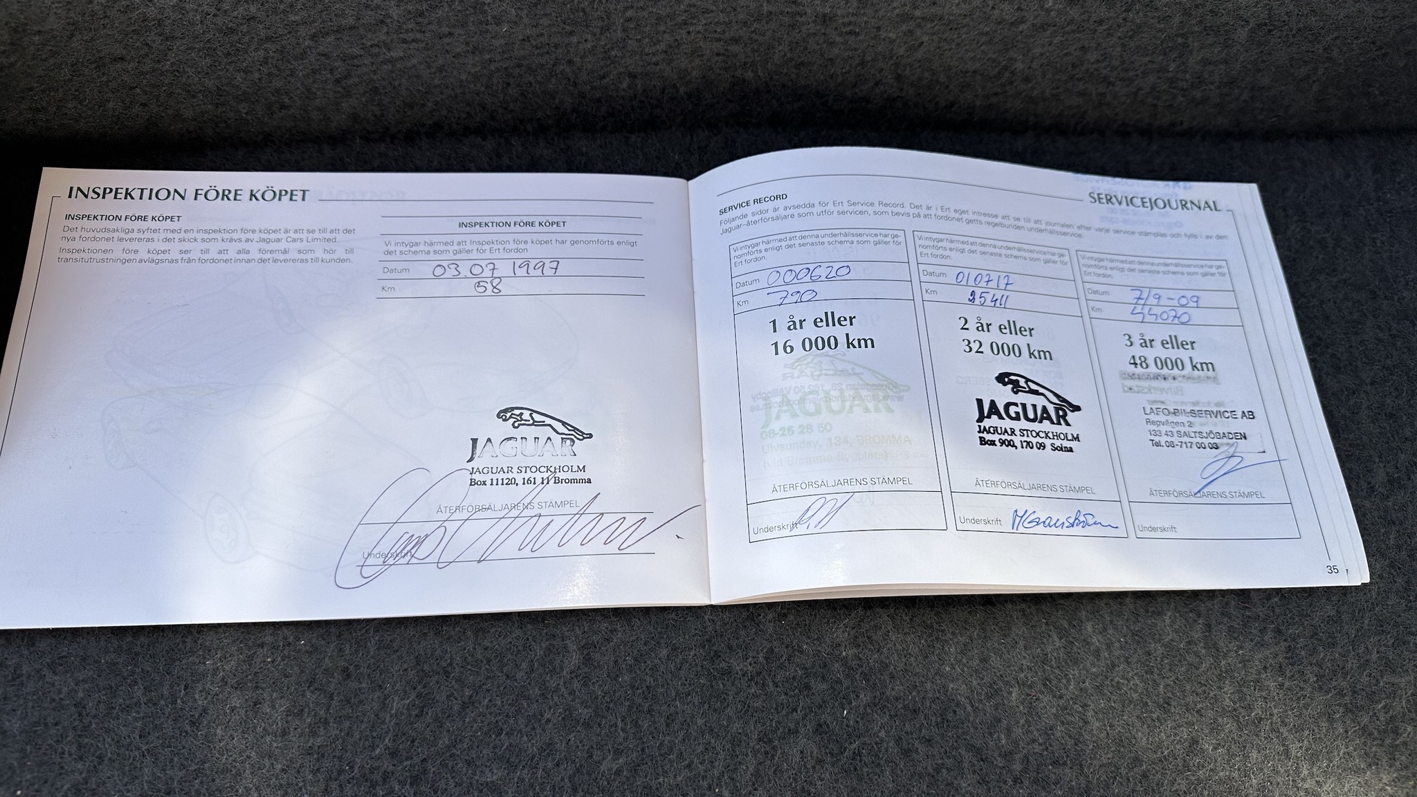 Dokumentation för 1997 Jaguar XJ 4.0 Executive