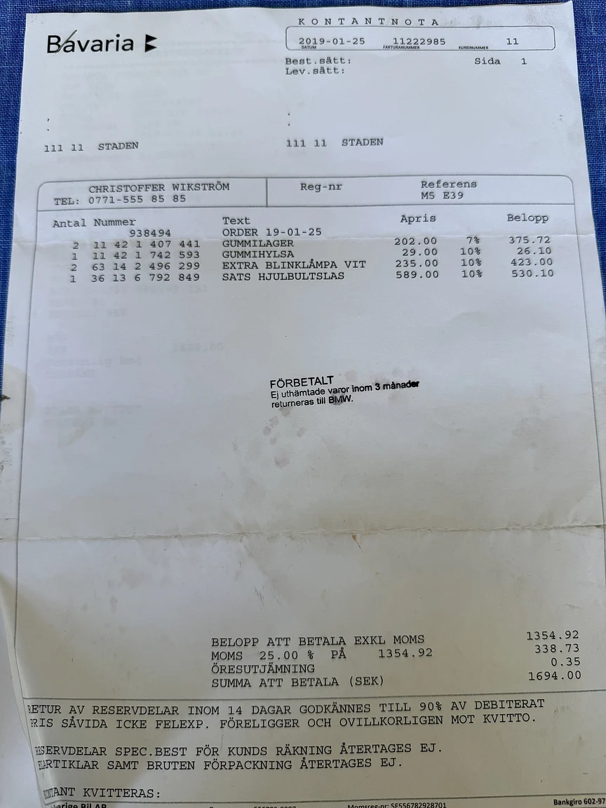 Documentation for 2001 BMW M5 E39 LCI (20)