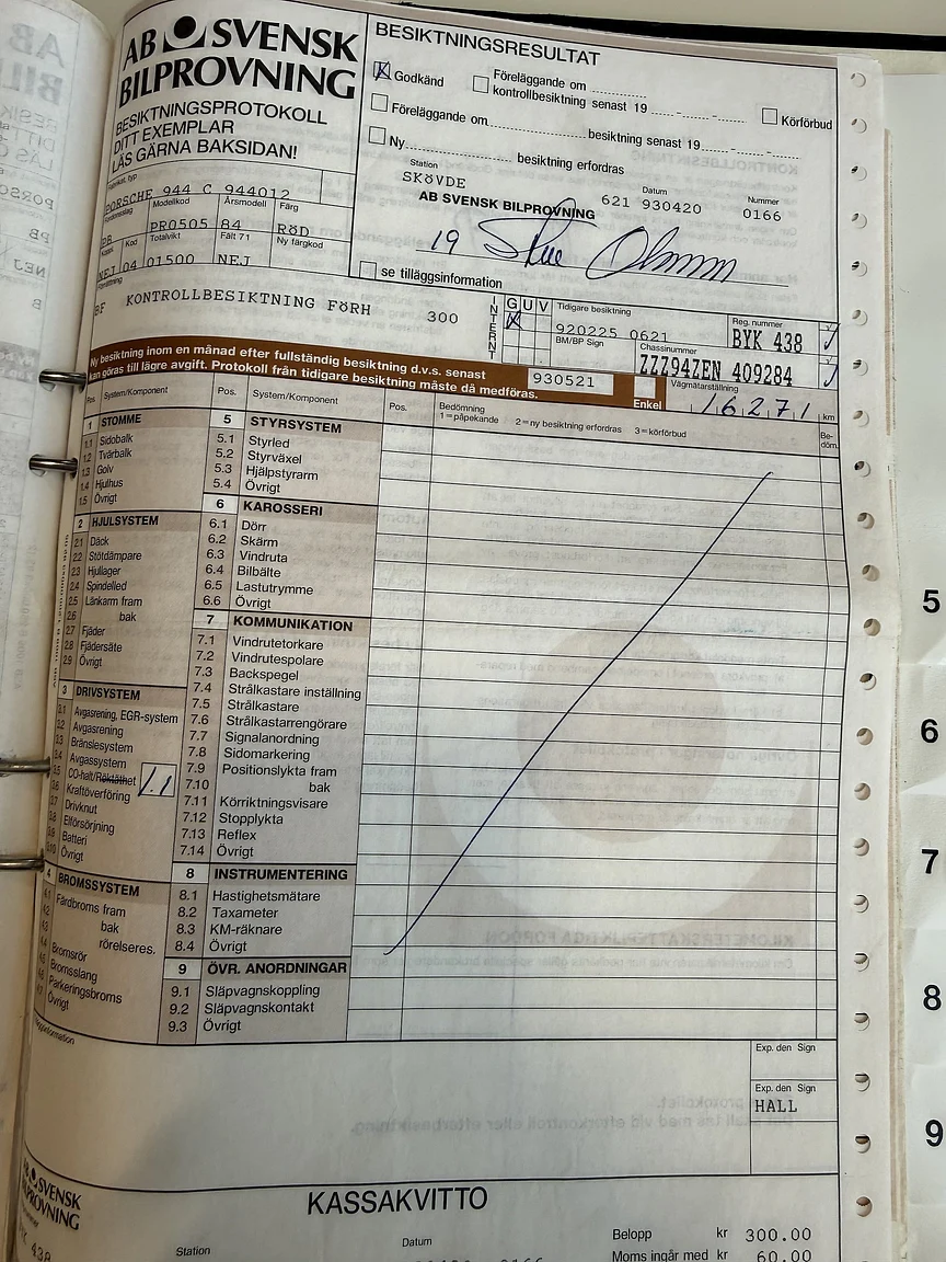 Dokumentation för 1984 Porsche 944 Targa (36)