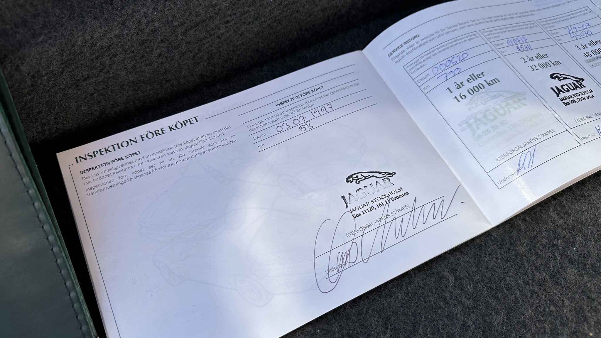 Dokumentation för 1997 Jaguar XJ 4.0 Executive