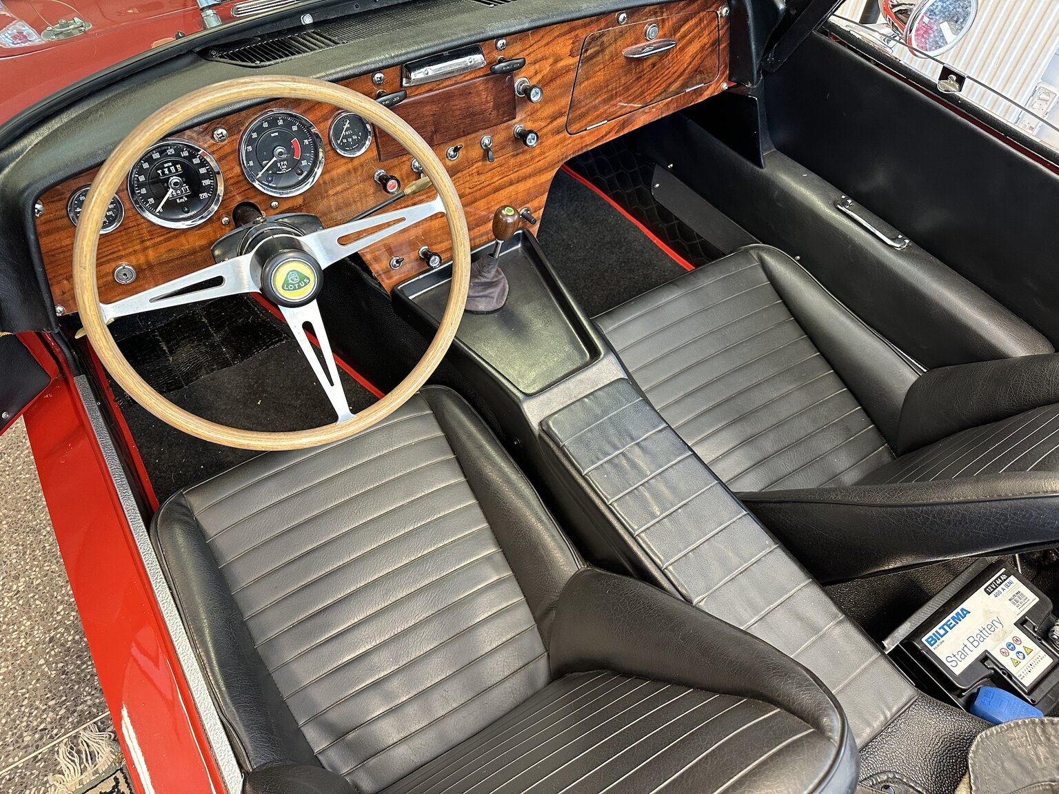 Innenraumfoto von 1964 Lotus Elan S2