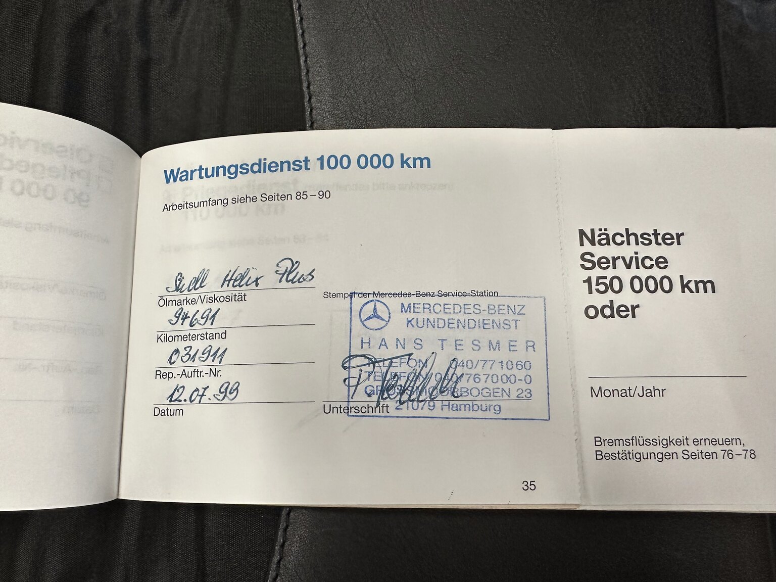 Dokumentation, 1993 Mercedes-Benz SL 320