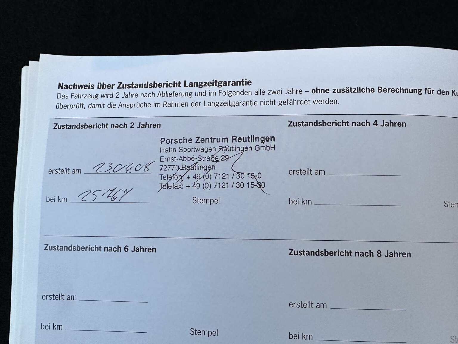 Dokumentation för 2005 Porsche Boxster S