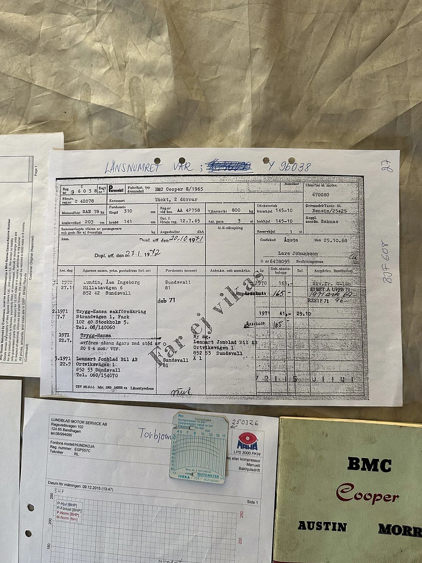 Dokumentation för 1965 BMC Cooper S 1290 (4)