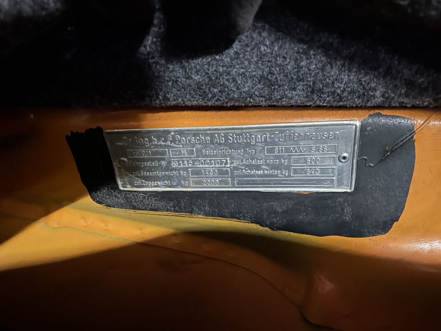 Innenraumfoto von Porsche 911 Carrera