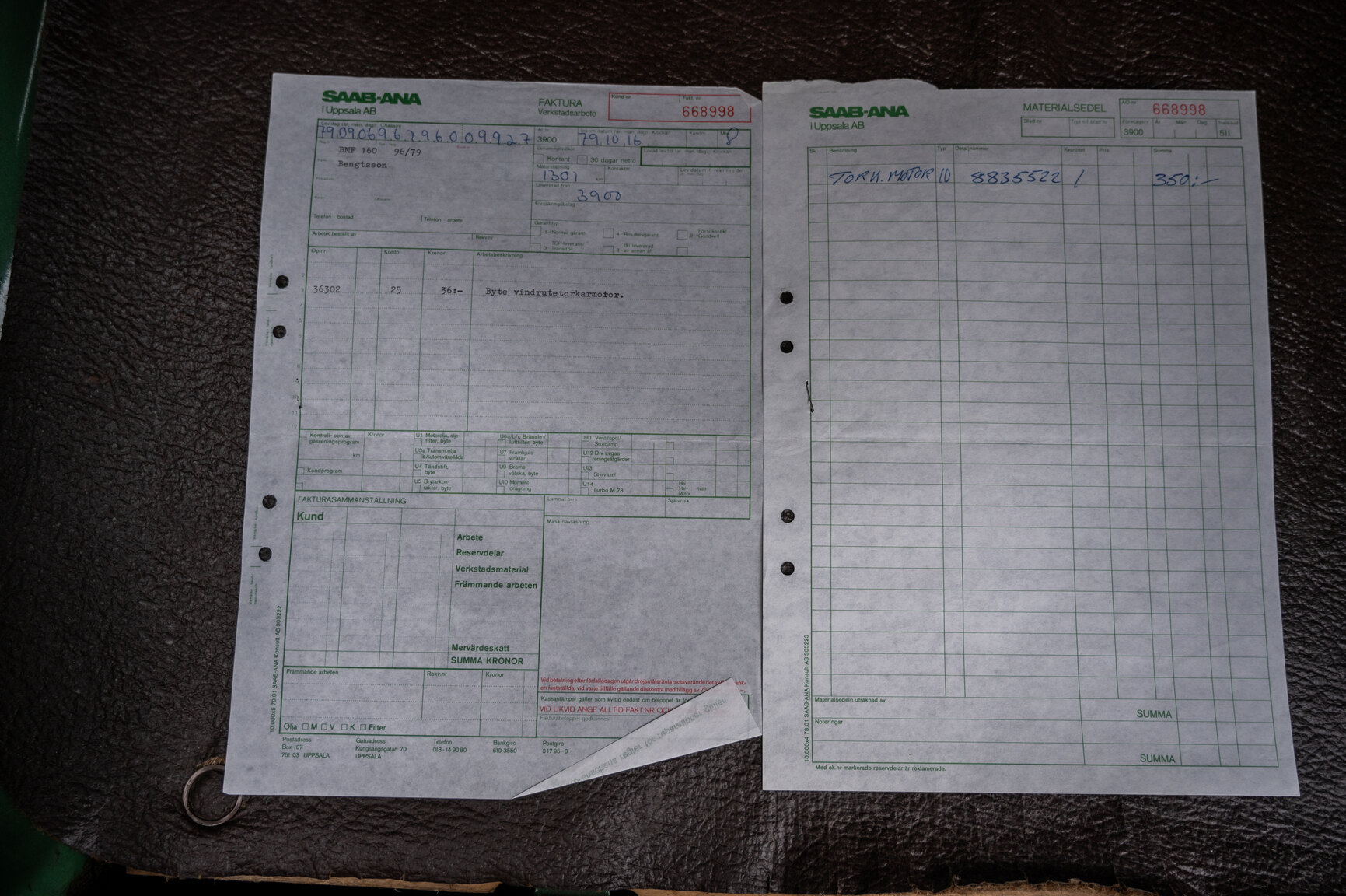 Documentation for 1979 Saab 96 GL