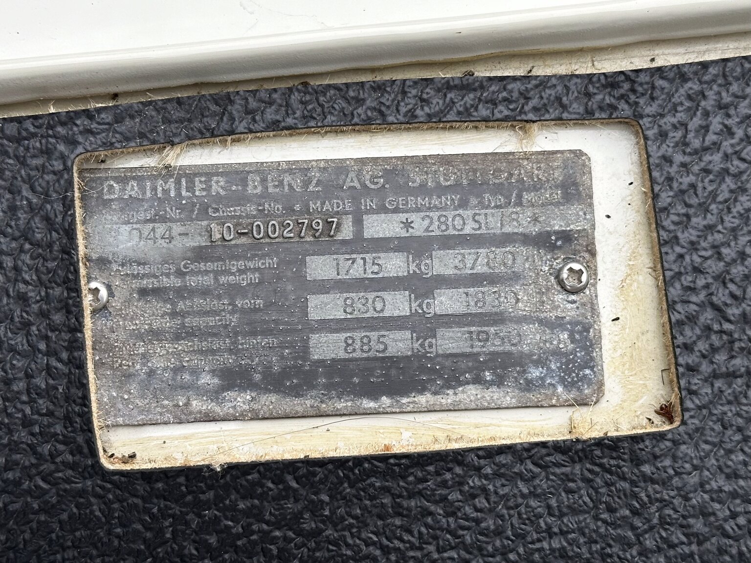 1968 Mercedes Benz SL 280 Pagoda, Mekanik