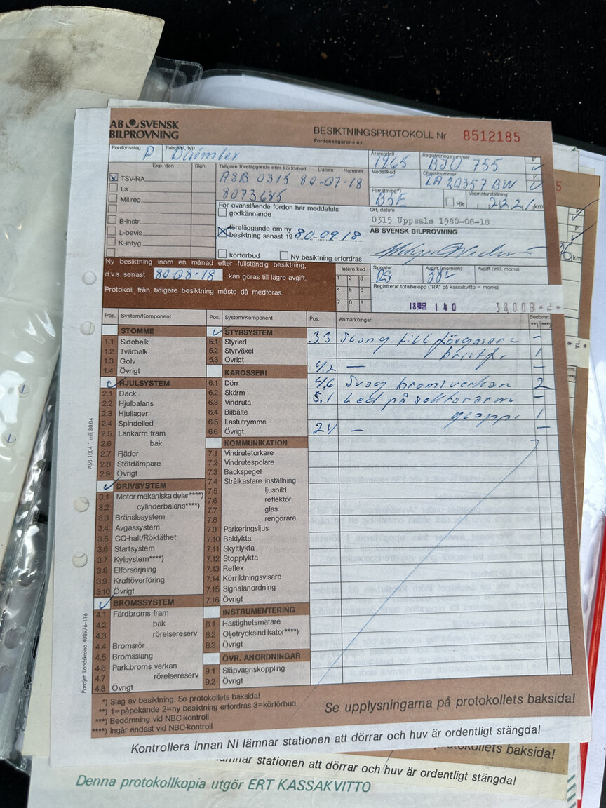Documentation for 1965 Daimler 250 V8