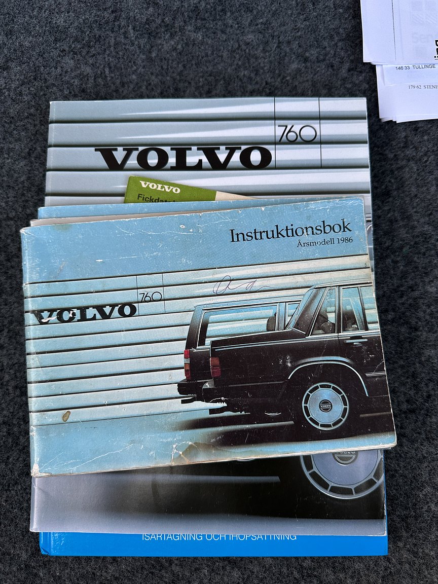 Dokumentation för 1986 Volvo 760 GLE 2.8 V6 Automatisk