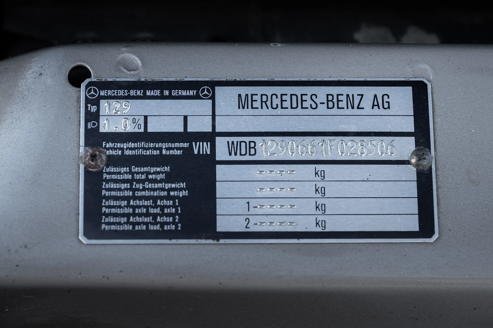 Dokumentation för 1991 Mercedes-Benz 500 SL (30)