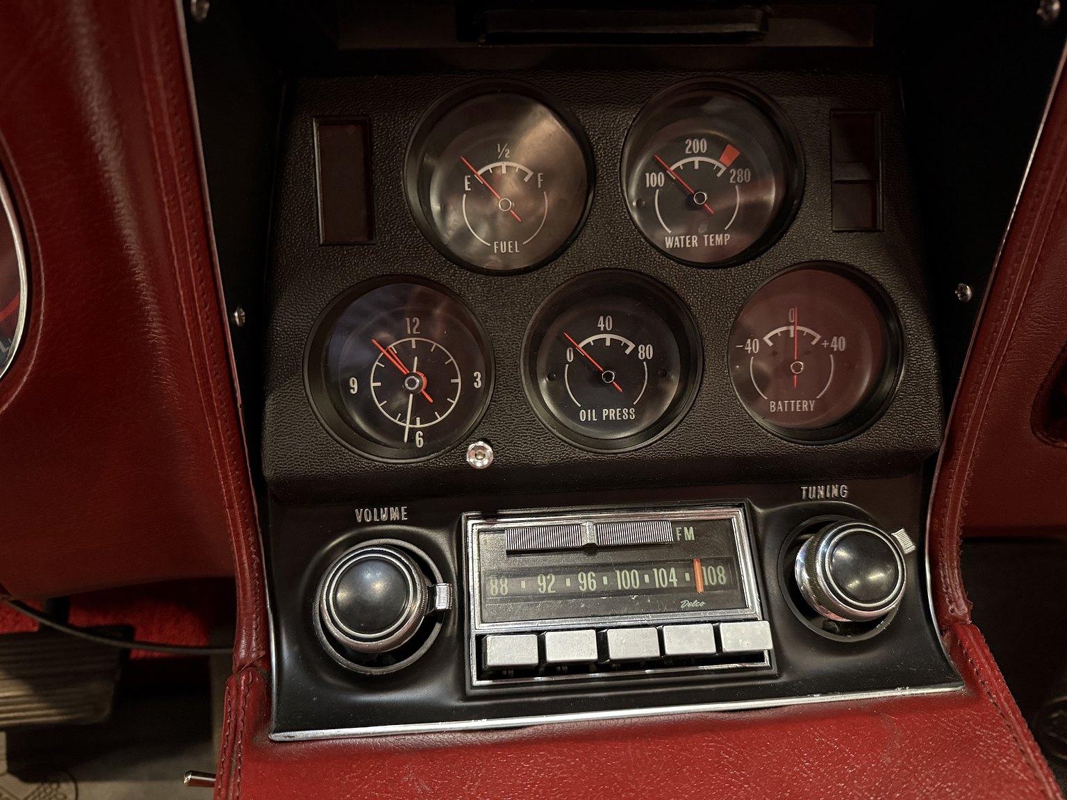 Interiörbild 1974 Chevrolet Corvette Stingray