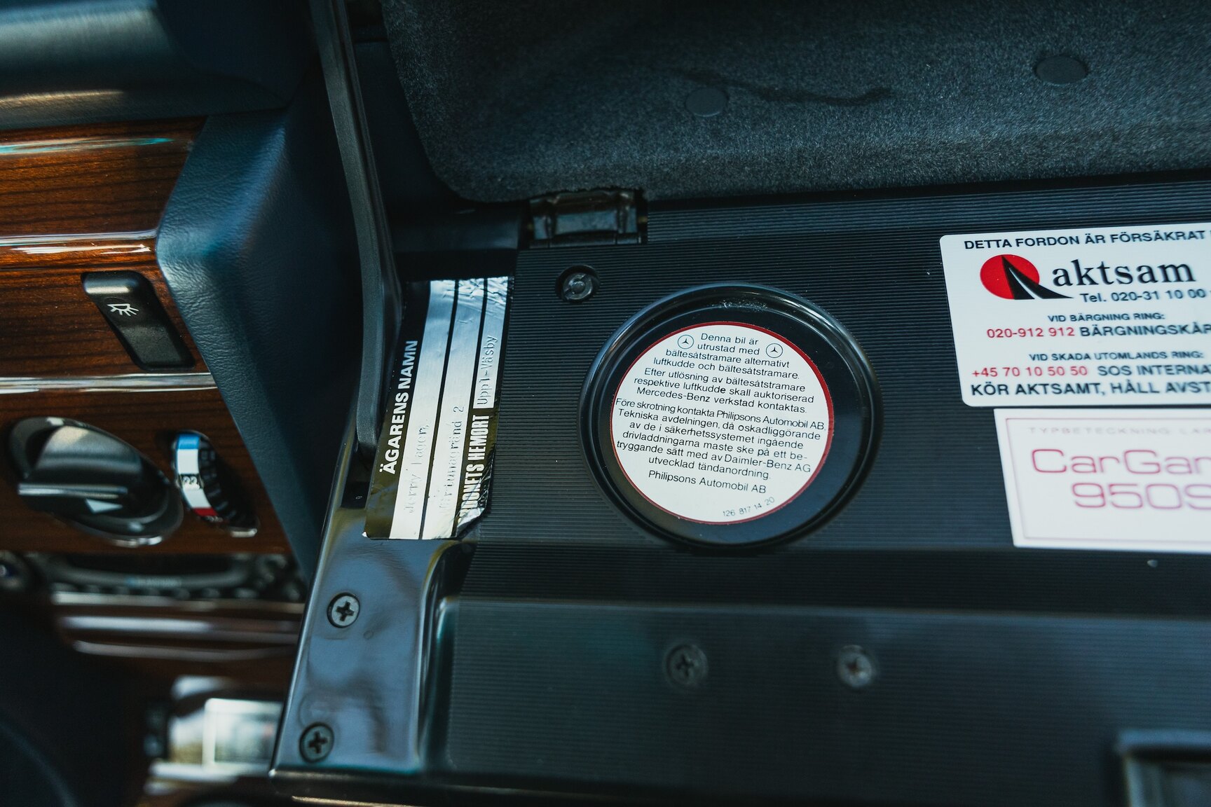 Interiörbild 1987 Mercedes-Benz 230E