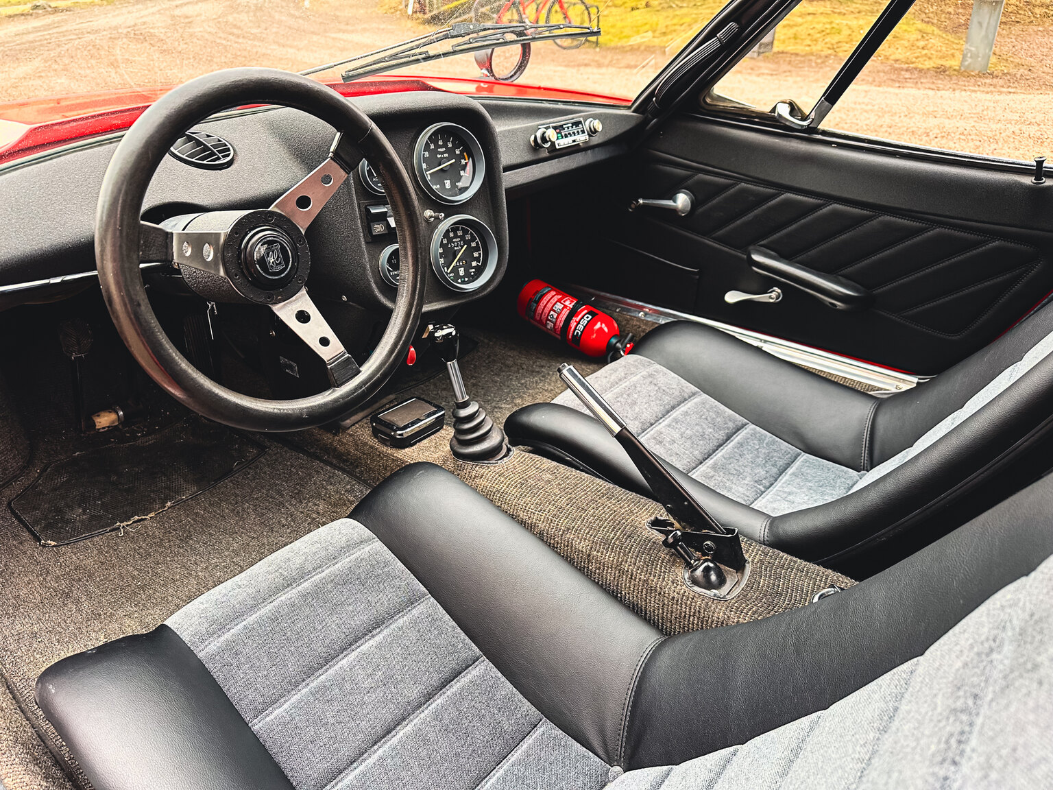 Interiörbild 1971 Fiat Lombardi Grand Prix 850