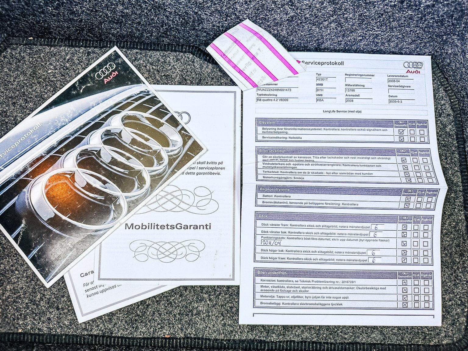 Documentation for 2008 Audi R8 4.2 V8 Turbo Manuell