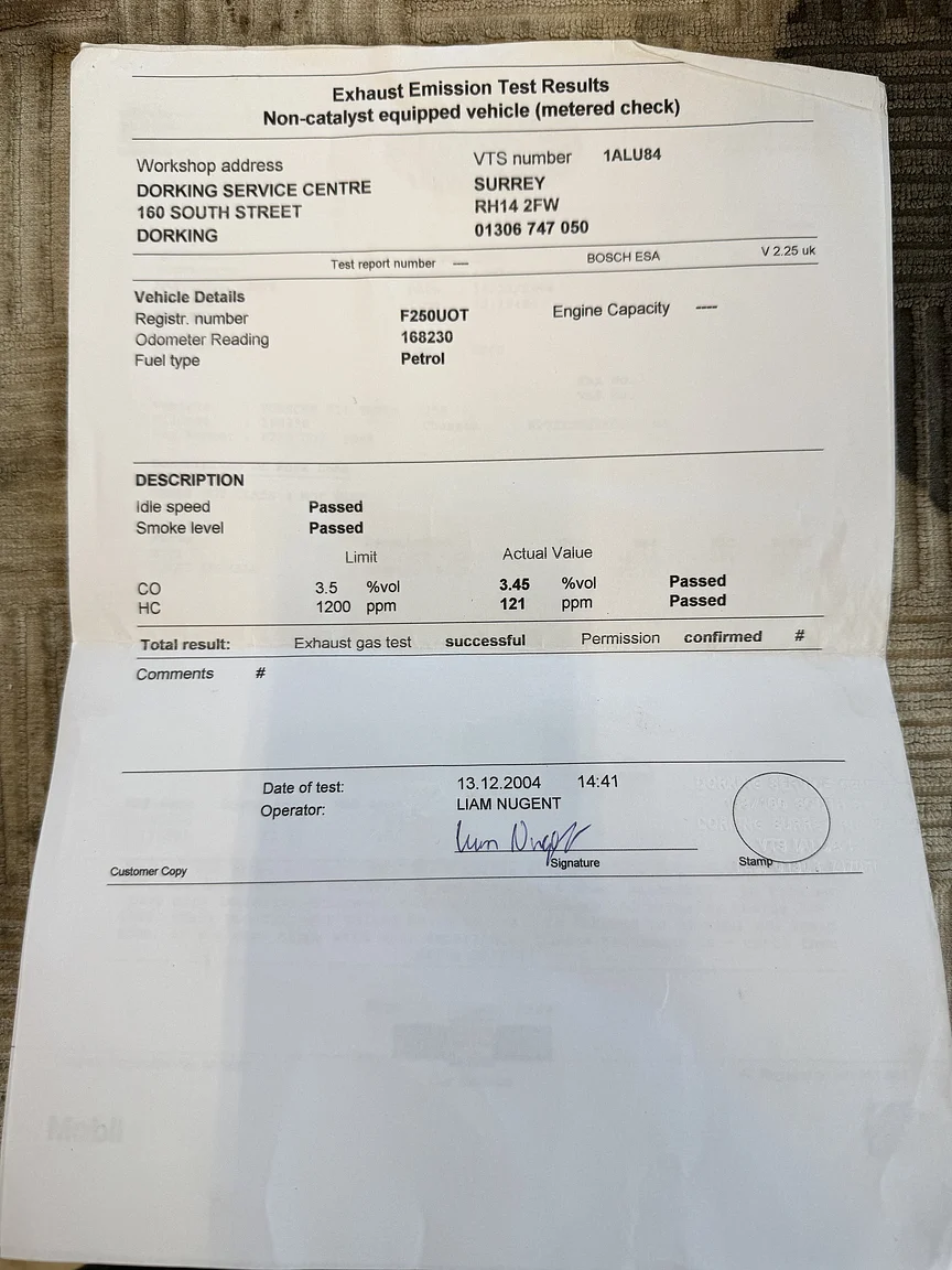 Documentation for 1989 Porsche 911 / 930 3.3 Turbo 5-speed (16)