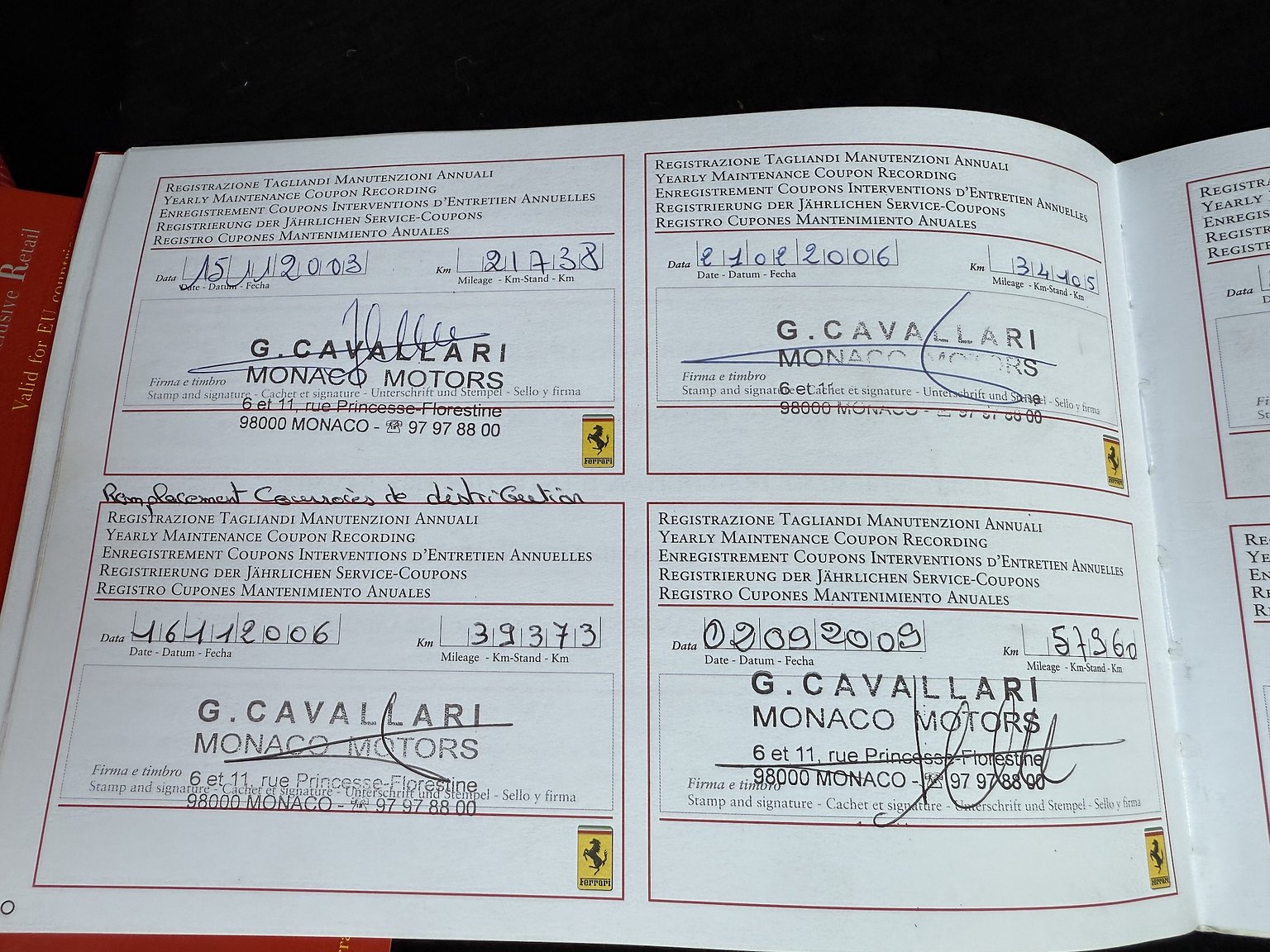 Documentation for 2003 Ferrari 575M Maranello