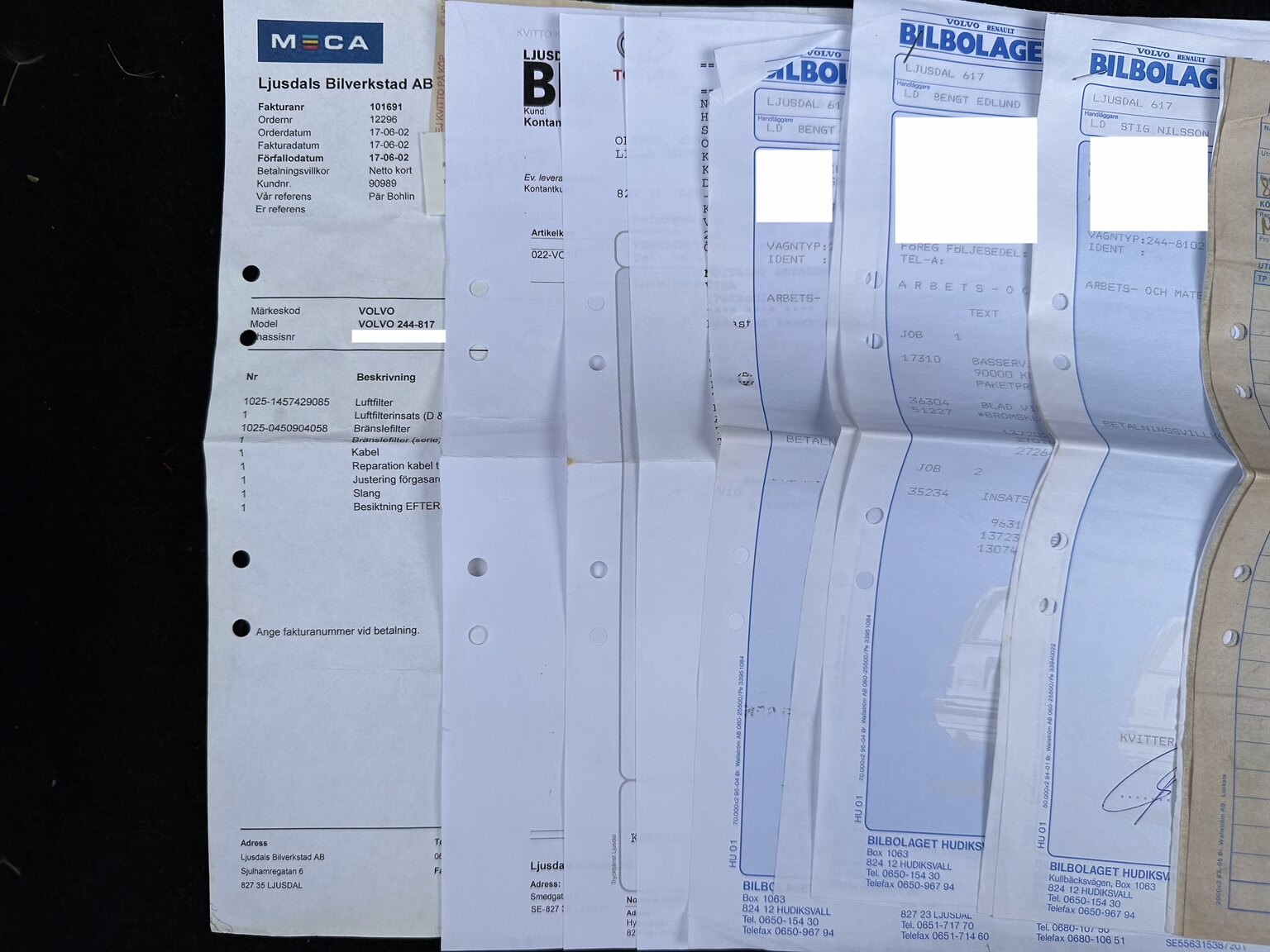 Documentation for 1986 Volvo 244