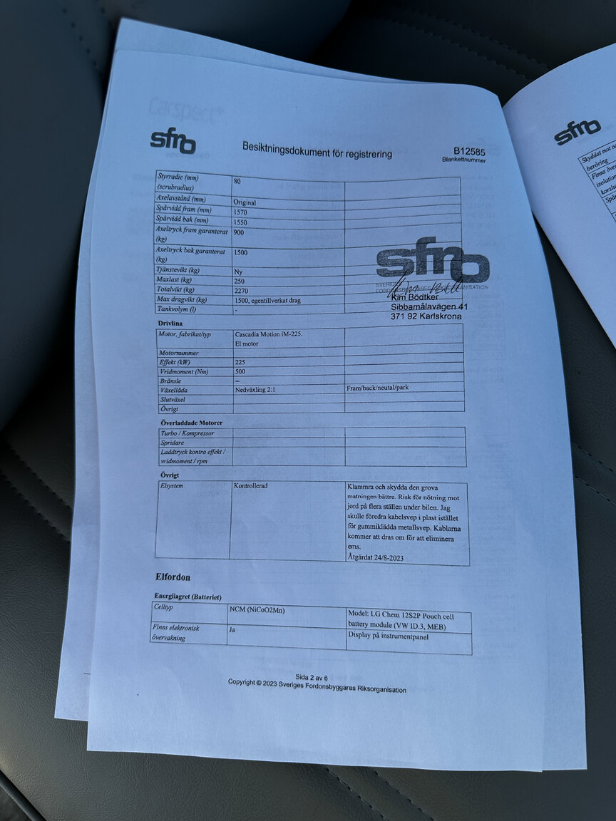 Dokumentation för 1956 FORD F100 Electric