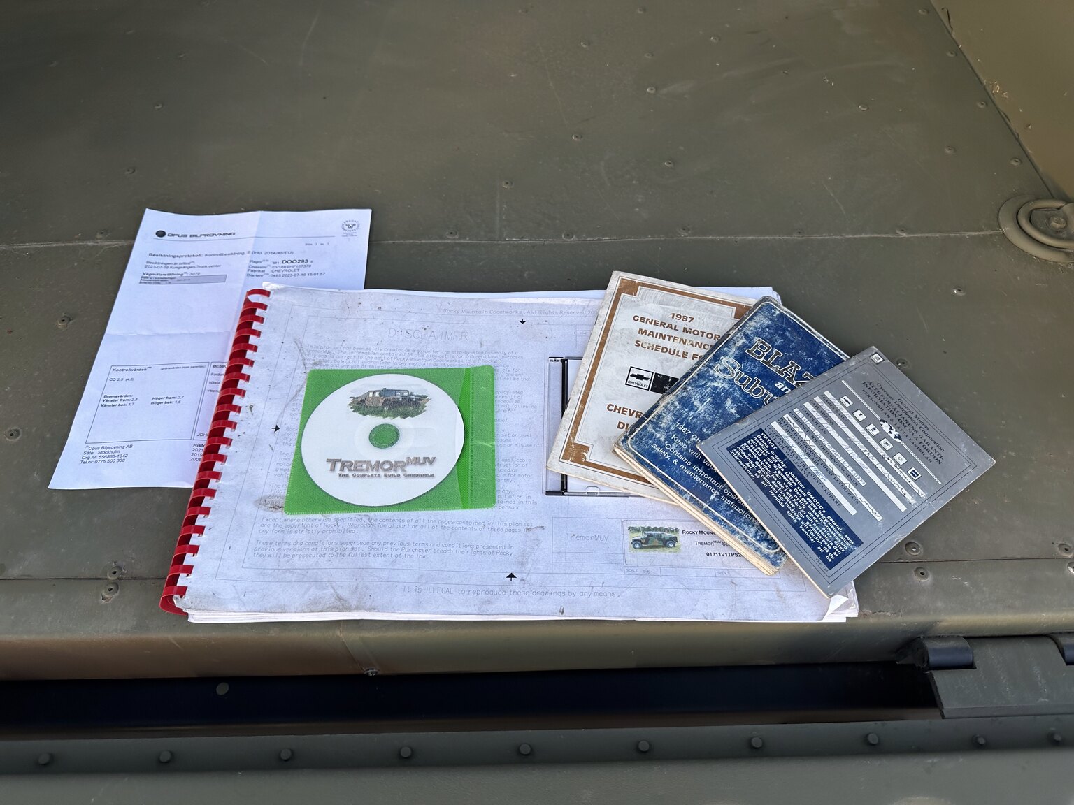 Dokumentation, 1987 Chevrolet/Humvee H1 Slantback