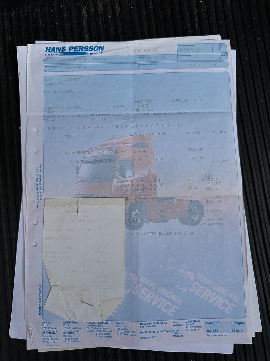 Dokumentation, 1974 Volvo 142 2.0