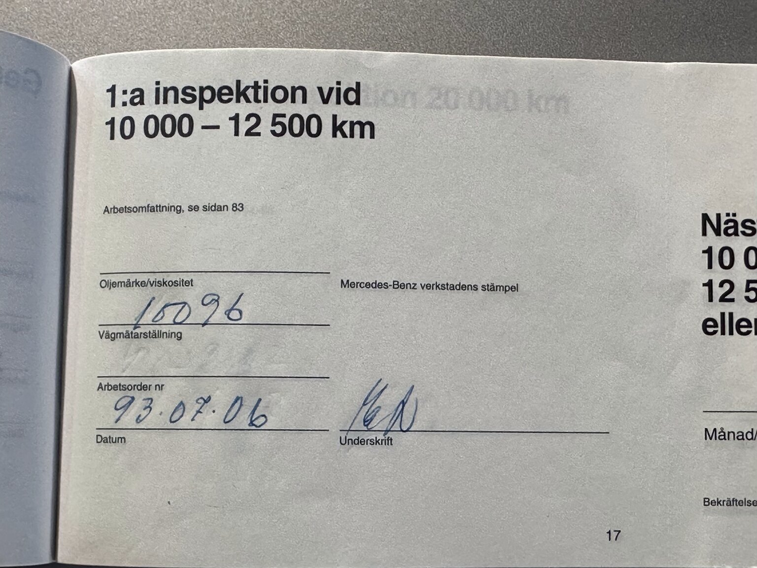 Dokumentation för 1992 Mercedes-Benz 250D