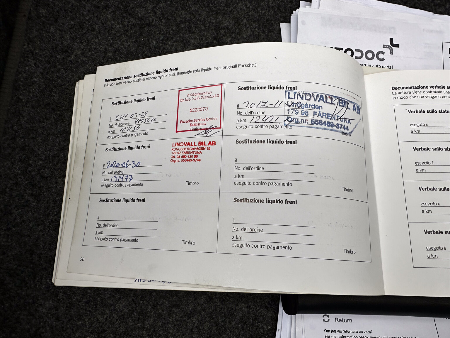 Documentation for 1999 Porsche 911 Carrera 4