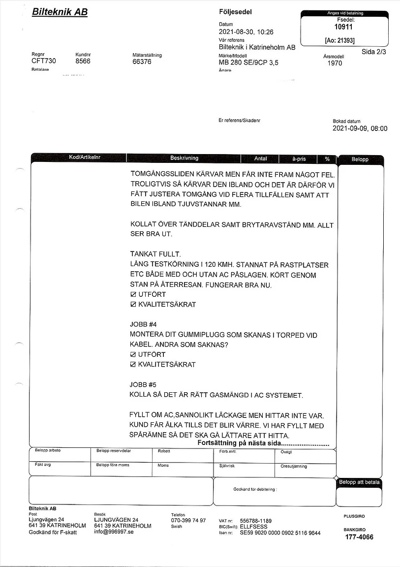 Dokumentation, 1970 Mercedes-Benz  280 SE 3.5 Coupé (7)